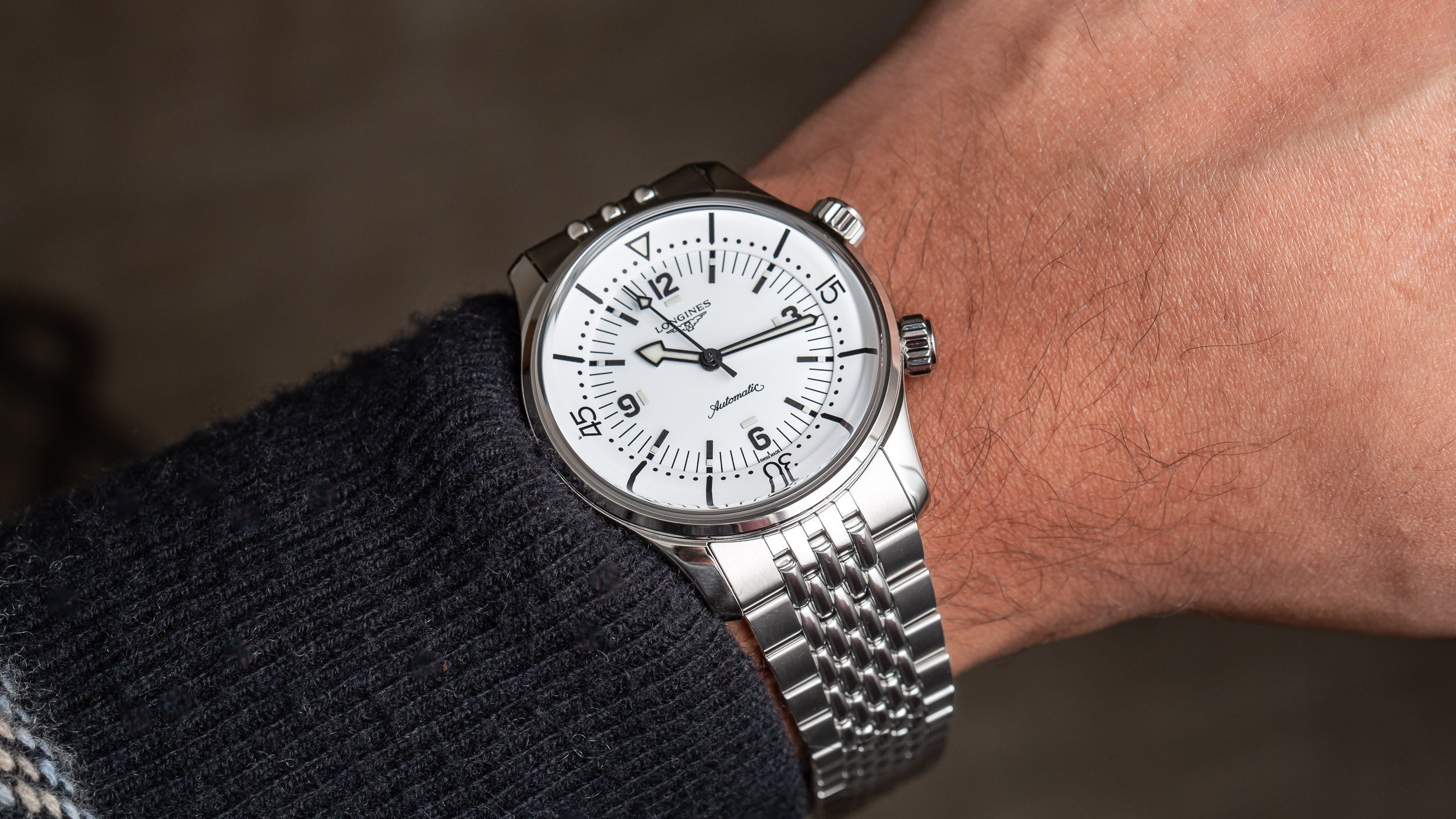 Longines Legend Diver white dial