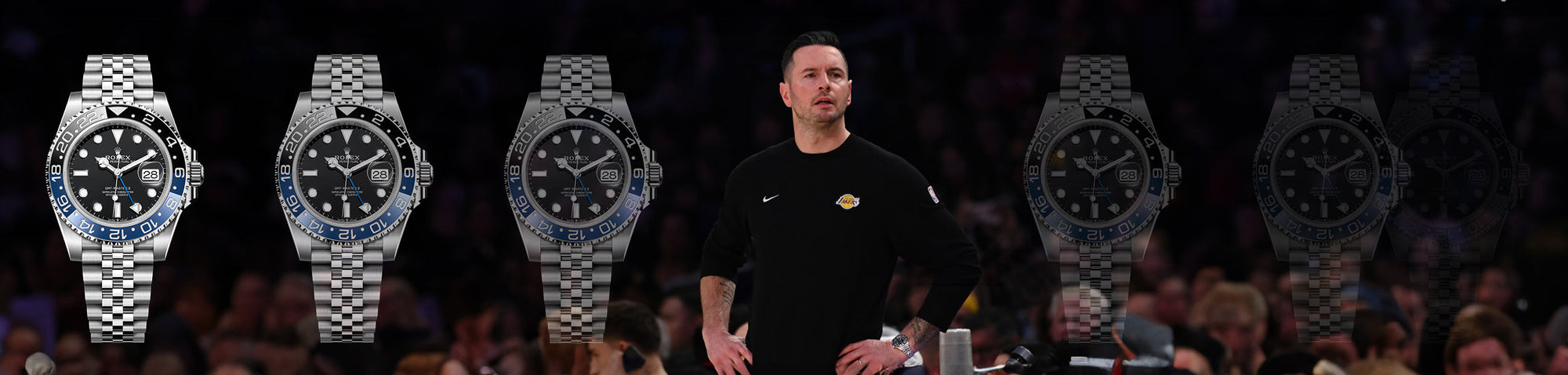 JJ Redick Wears A Rolex GMT-Master II ‘Batgirl’ on the Lakers’ Sideline