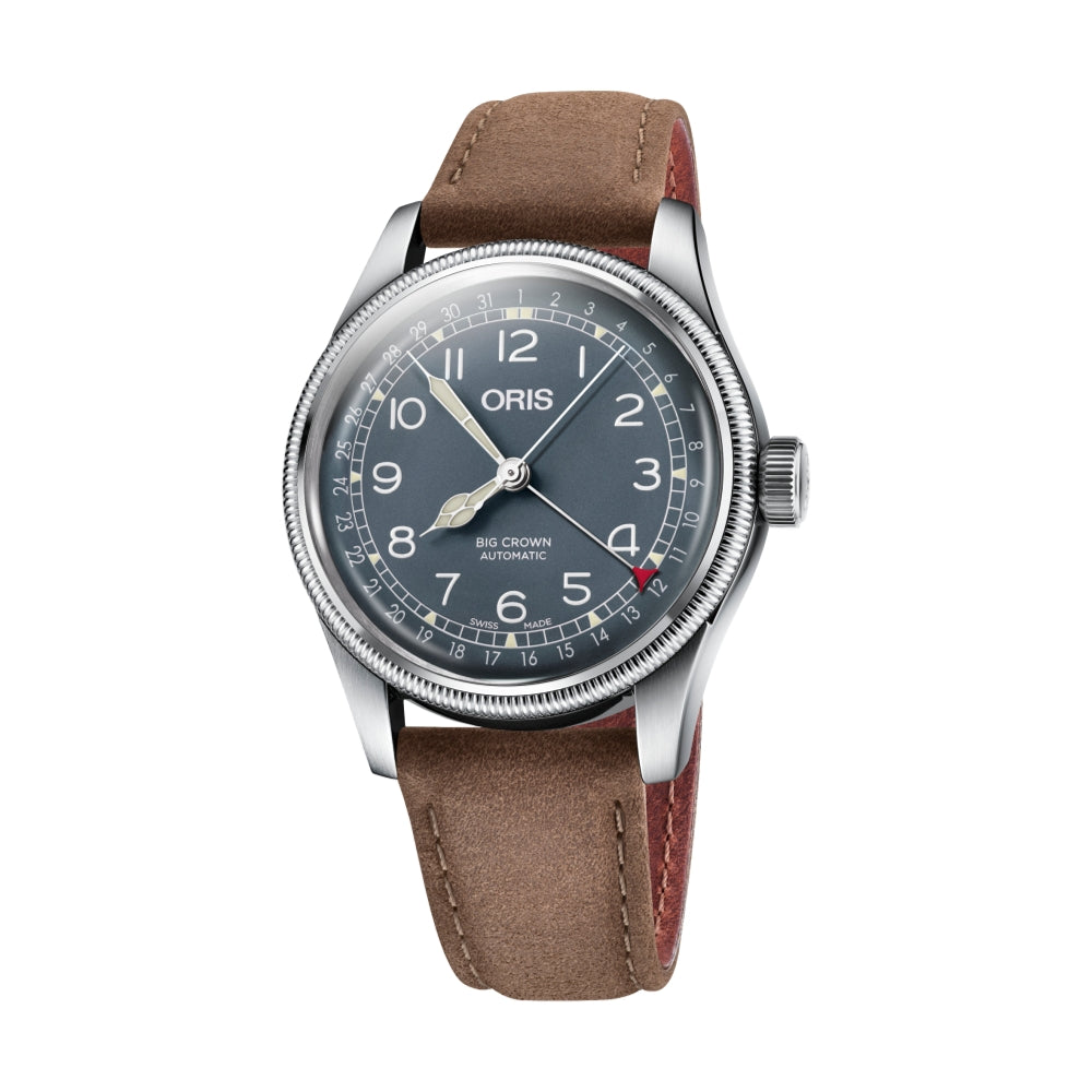 Big Crown Pointer Date 40mm - Blue on Leather Strap