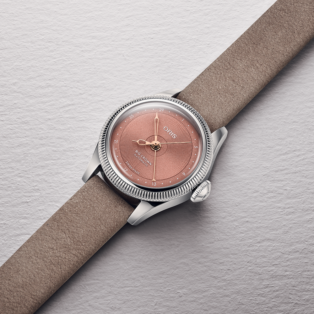 Big Crown Pointer Date 29mm - Pink on Leather Strap