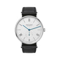 Ludwig 38mm - White Silver-Plated on Leather Strap