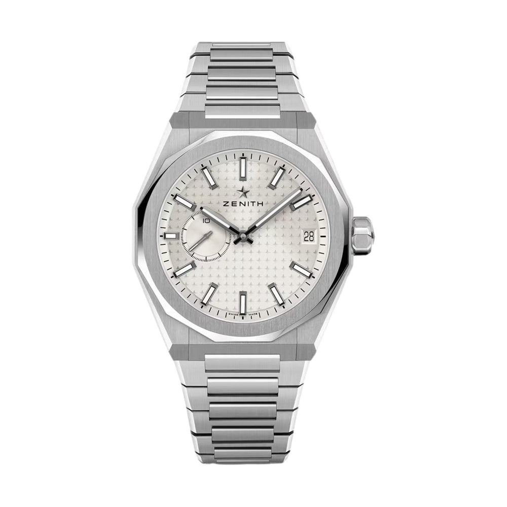 DEFY Skyline 41mm - Silver on Bracelet w/ Extra Rubber Strap