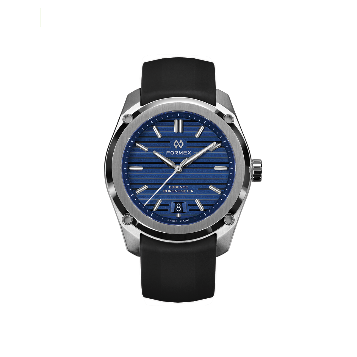 Formex Essence Automatic COSC 39mm blue dial watch with black strap