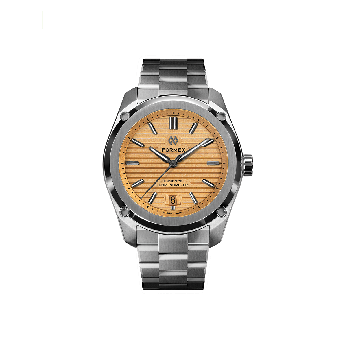 Essence Automatic COSC 39mm Radiant Bronze watch with bronze dial and stainless steel bracelet
