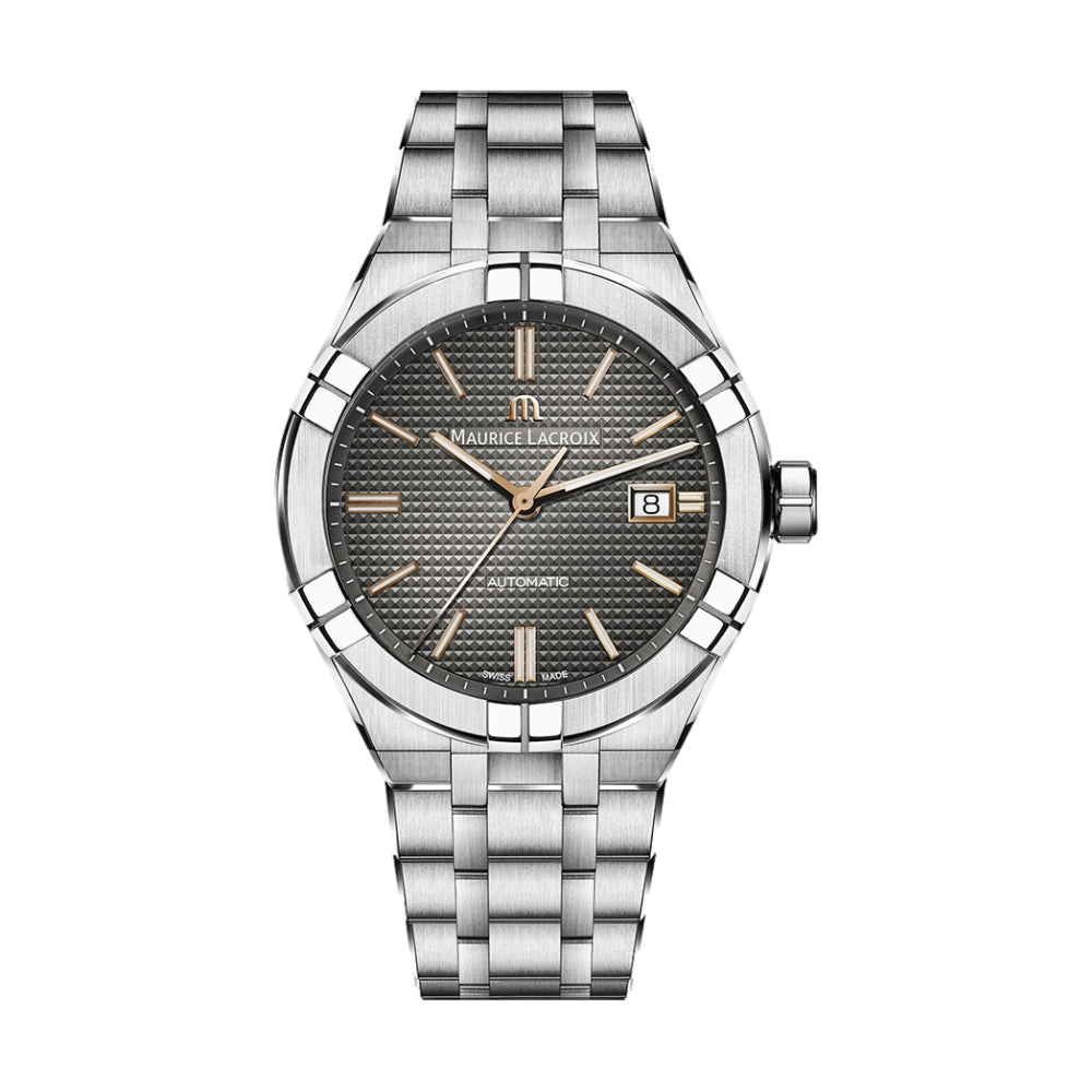 Maurice Lacroix AIKON automatic 42mm with anthracite dial and stainless steel bracelet