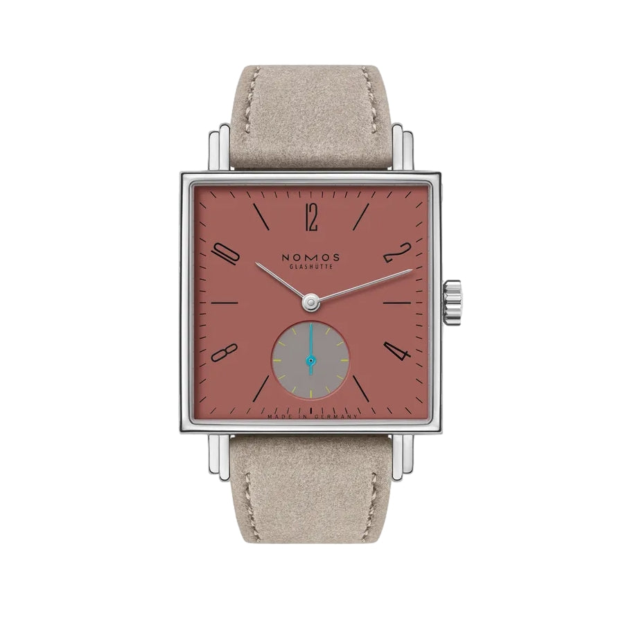 Tetra Terra Sapphire Back 29.5mm - Terracotta Red on Strap