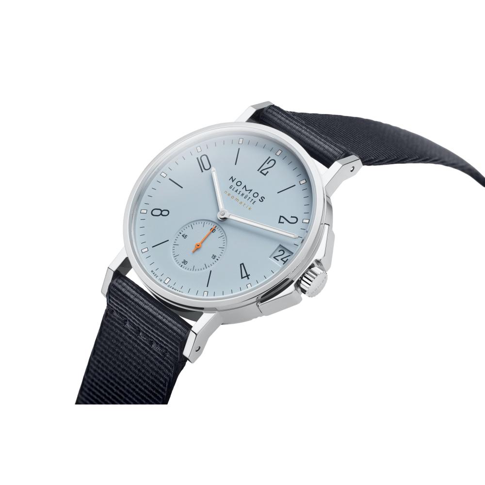 Ahoi Neomatik Date 38mm - Sky Blue on Textile Strap