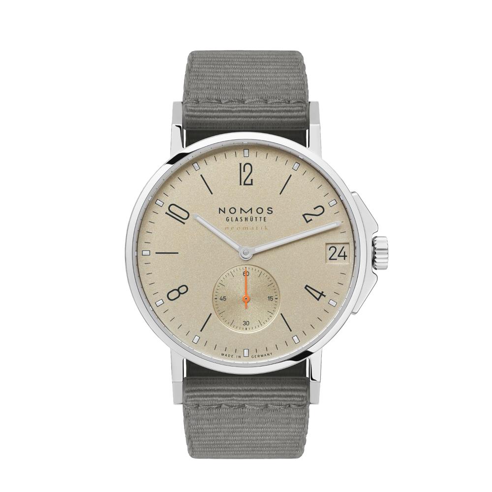Ahoi Neomatik Date 38mm - Sand on Textile Strap