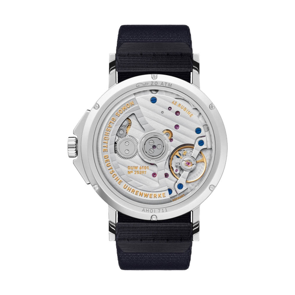 Ahoi Neomatik Date 38mm - Atlantic Blue on Textile Strap