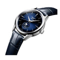 Flagship Heritage Moonphase 38.5mm - Sunray Blue on Leather Strap