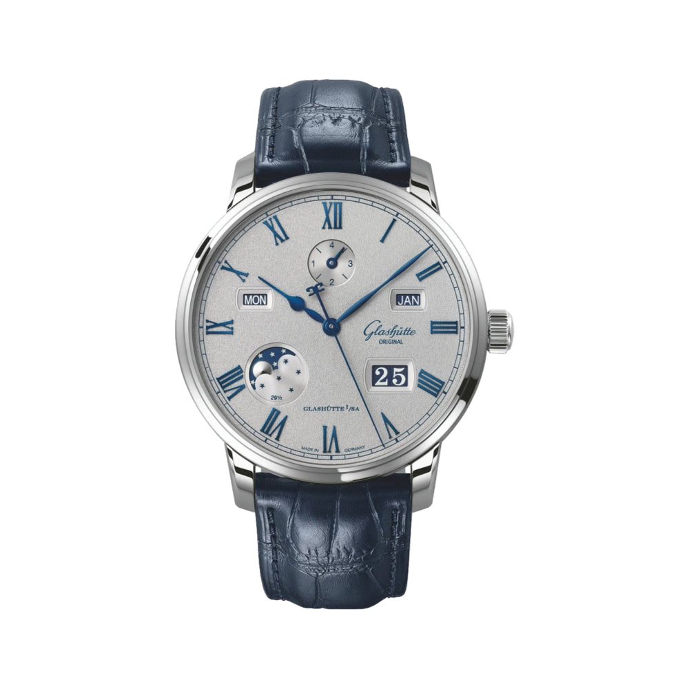 Senator Excellence Perpetual Calendar 42mm - Galvanized Grey on Strap