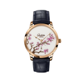Senator Meissen Cherry Blossom 40mm - White on Leather Strap