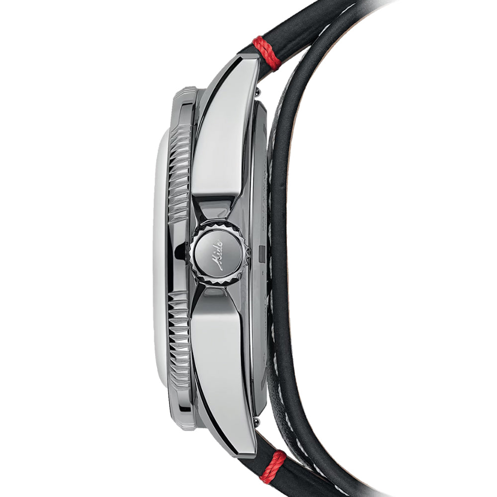 Ocean Star Worldtimer 40.5mm - Silver on Leather Strap