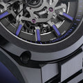 Essence Ceramica Skeleton COSC 41mm - Black and Stradale Viola on Bracelet