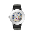 Metro Date Power Reserve 37mm - White on Leather Strap