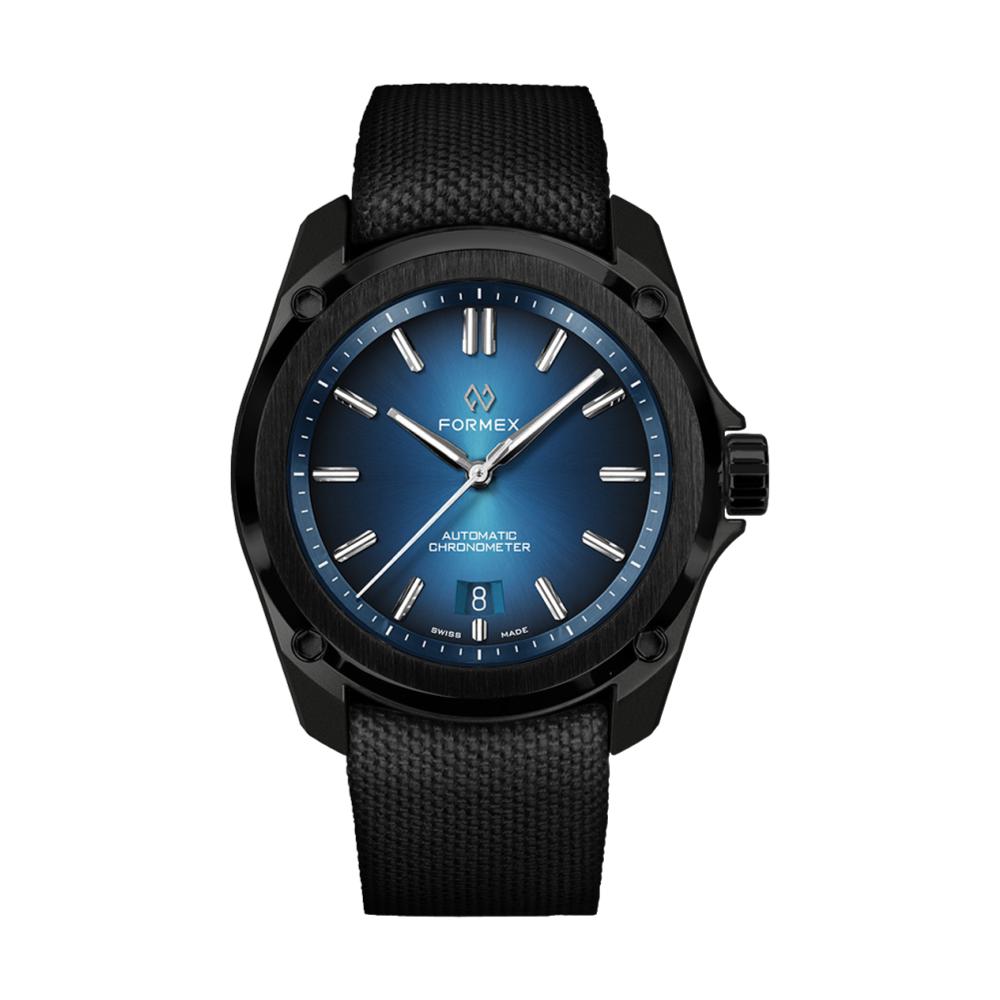 Formex Essence Leggera Automatic Chronometer 41mm blue dial with black fabric strap