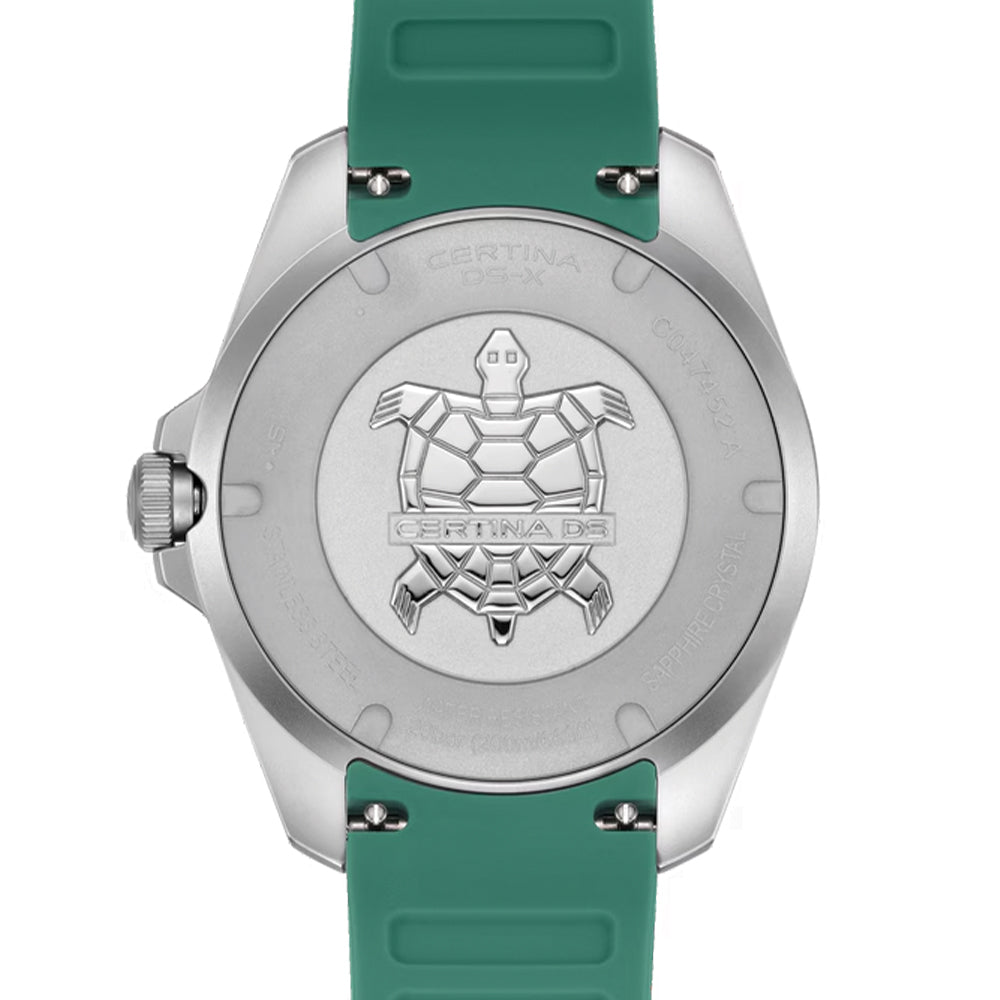 DS-X “New DS Concept Extreme Shock Resistance” GMT Quartz 41mm - Grey on Green Rubber Strap