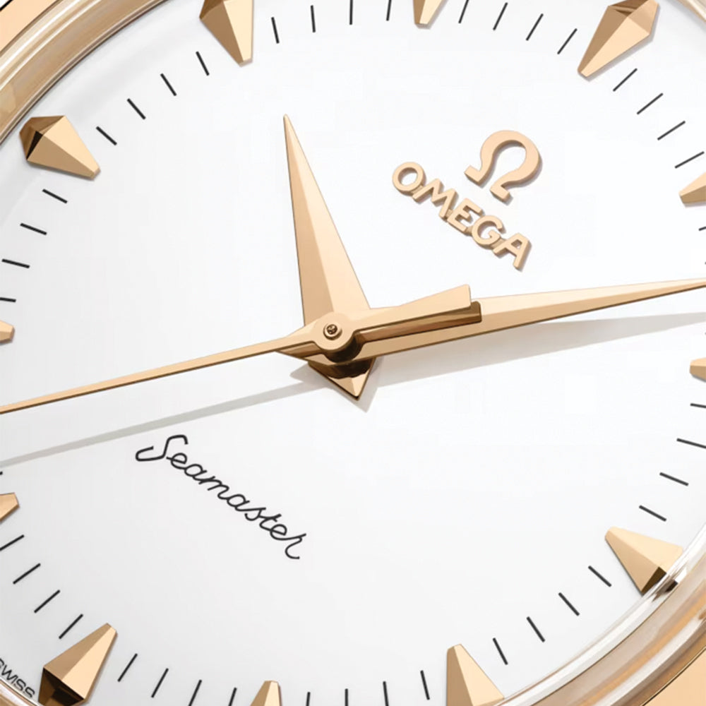 Seamaster Heritage Milano Cortina 2026 Moonshine‚Ñ¢ Gold 37mm - White on Leather Strap
