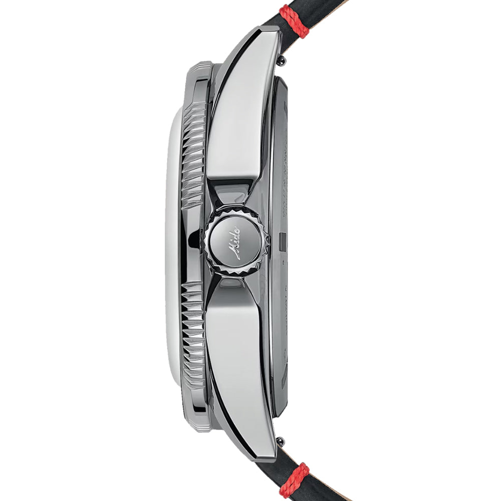 Ocean Star Worldtimer 40.5mm - Silver on Leather Strap
