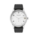 Minimatik Date 39mm - White Silver-Plated on Leather Strap