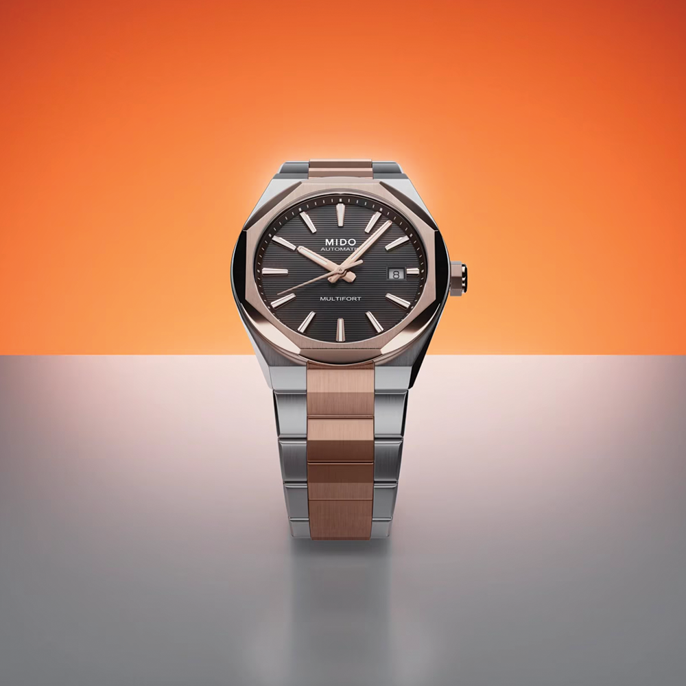 Multifort 8 One Crown Rose Gold PVD Two-Tone 40mm - Black on Bracelet