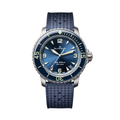 Fifty Fathoms Brushed Titanium 42.3mm - Blue on Rubber Strap