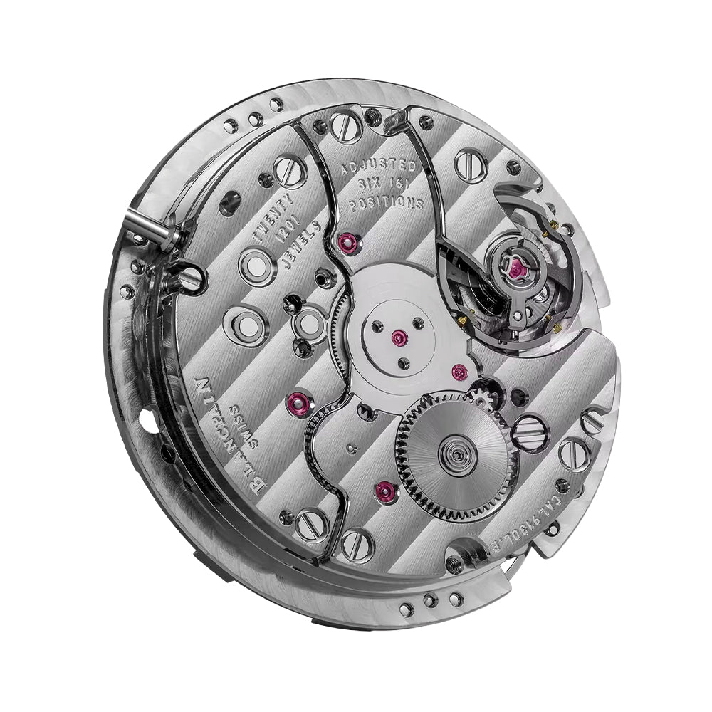 Villeret Moonphase Red Gold 33.2mm - Opaline w/ Diamonds on Leather Strap