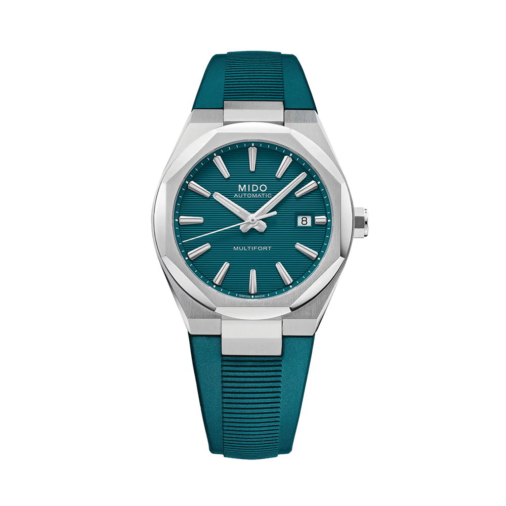 Multifort 8 One Crown 40mm - Green on Rubber Strap