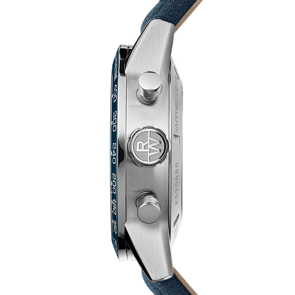 Freelancer Automatic Chronograph Ceramic Bezel 43.5mm - Blue on Leather Strap