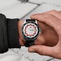 Ocean Star Worldtimer 40.5mm - Silver on Leather Strap