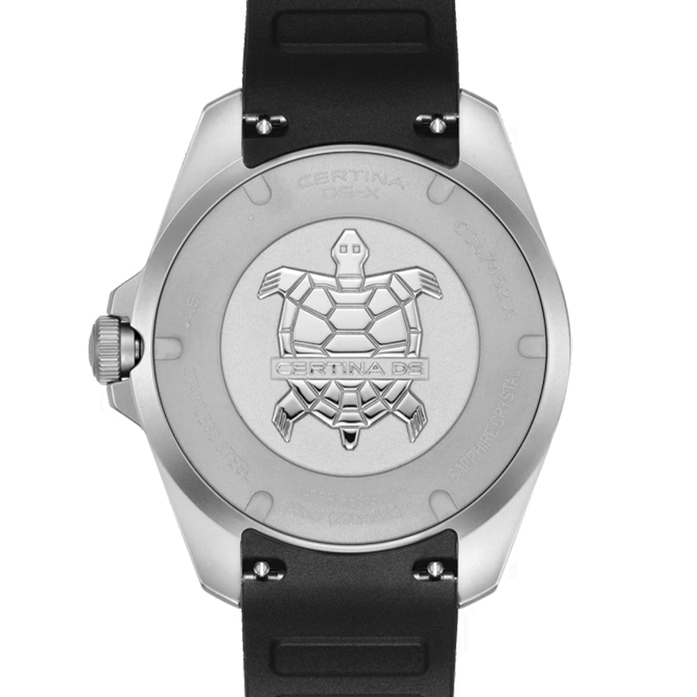 DS-X “New DS Concept Extreme Shock Resistance” GMT Quartz 41mm - Grey on Black Rubber Strap