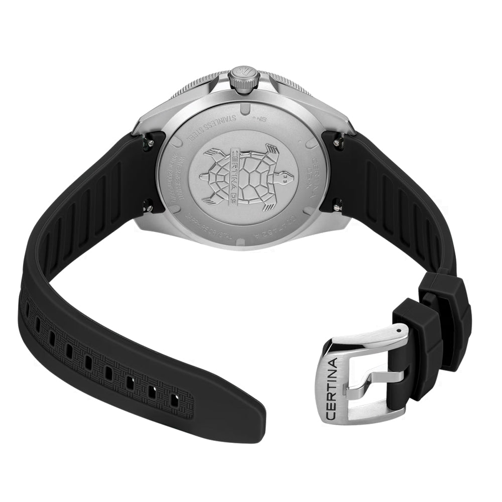 DS-X “New DS Concept Extreme Shock Resistance” GMT Quartz 41mm - Grey on Black Rubber Strap