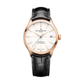Clifton 10469 Baumatic COSC 18K Pink Gold 39mm - Ivory on Leather Strap