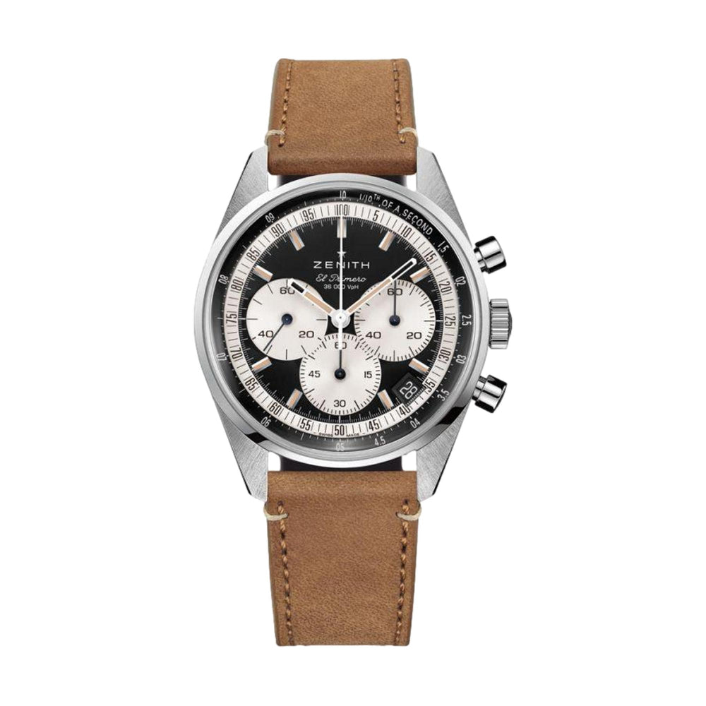 Chronomaster Original 38mm - Black on Leather Strap