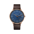 Hamburg Quartz Bronze Update 42mm - Blue on Leather Strap
