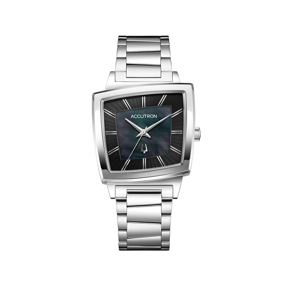 Memphis 521 35.8mm black dial on stainless steel bracelet watch