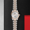 1926 Rose Gold Two-Tone 28mm - Silver, Diamond-Set on Bracelet
