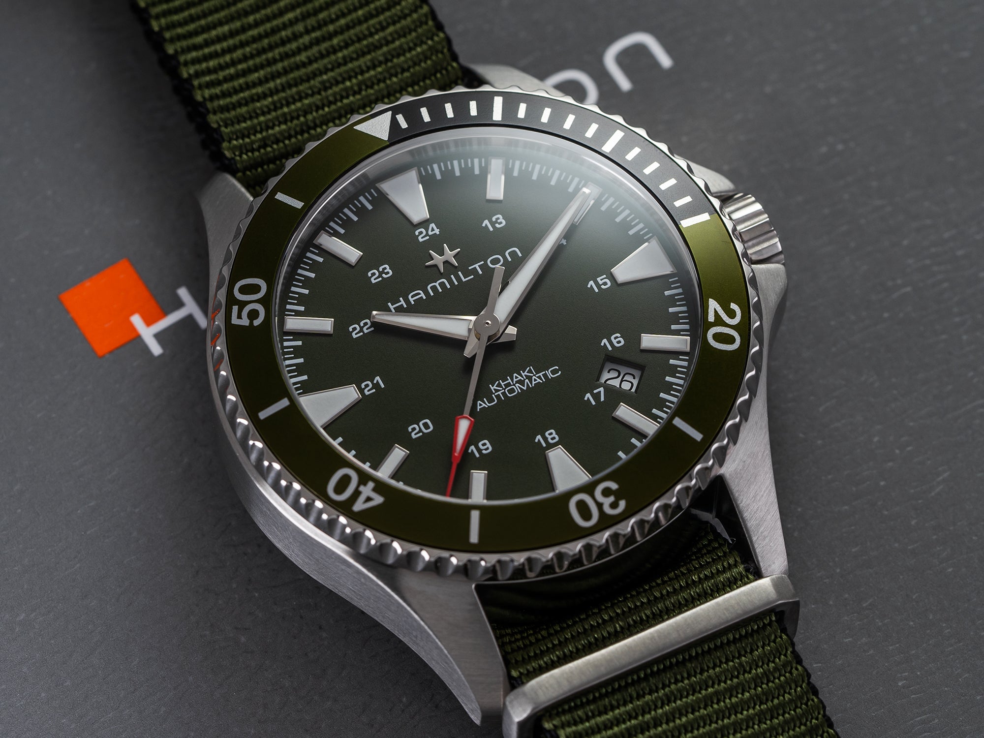 Khaki Navy Scuba Auto Green Dial