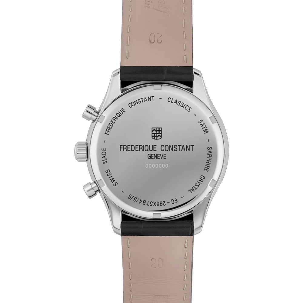 Classics Quartz Chronograph Triple Calendar 40mm - White on Leather Strap