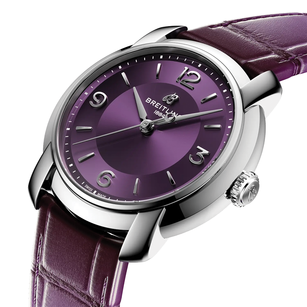 Lady Premier Automatic 36mm - Purple on Leather Strap