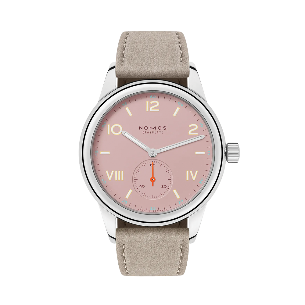Club Campus Steel Back 36mm - Rose on Leather Strap