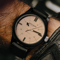 Averau Ceramic 3 Hand 42mm - Sand on Fabric Strap