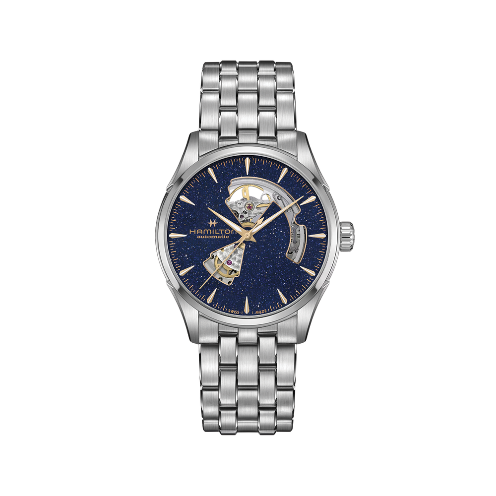 Jazzmaster Open Heart Auto 42mm - Blue on Bracelet