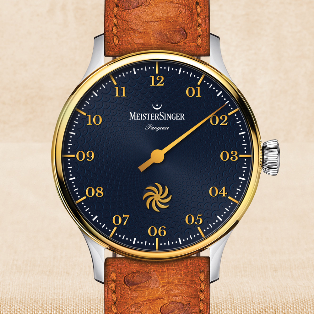 Pangaea 40mm - Blue on Leather Strap