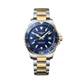 HydroConquest Quartz Yellow PVD Two-Tone 42mm - Blue on Bracelet