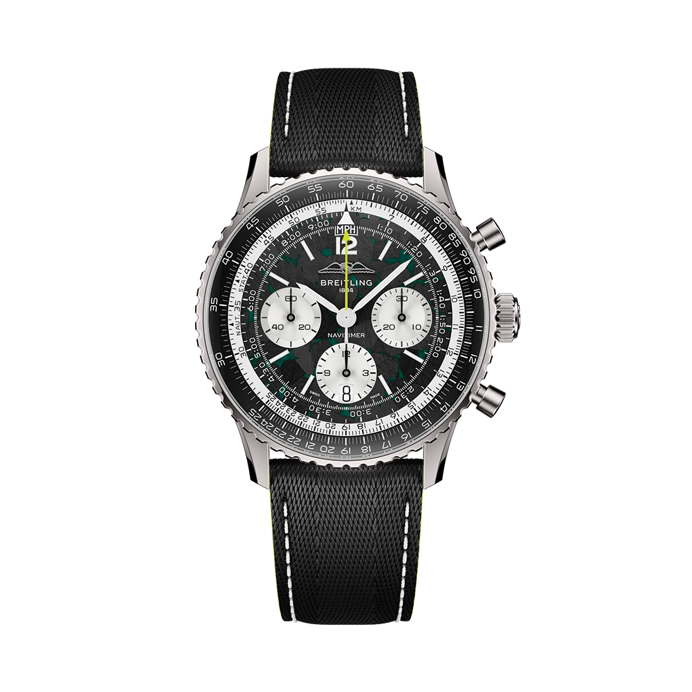 Navitimer B01 Chronograph Aston Martin Aramco Formula One™ Team Limited Edition 43mm - Black on Leather Strap