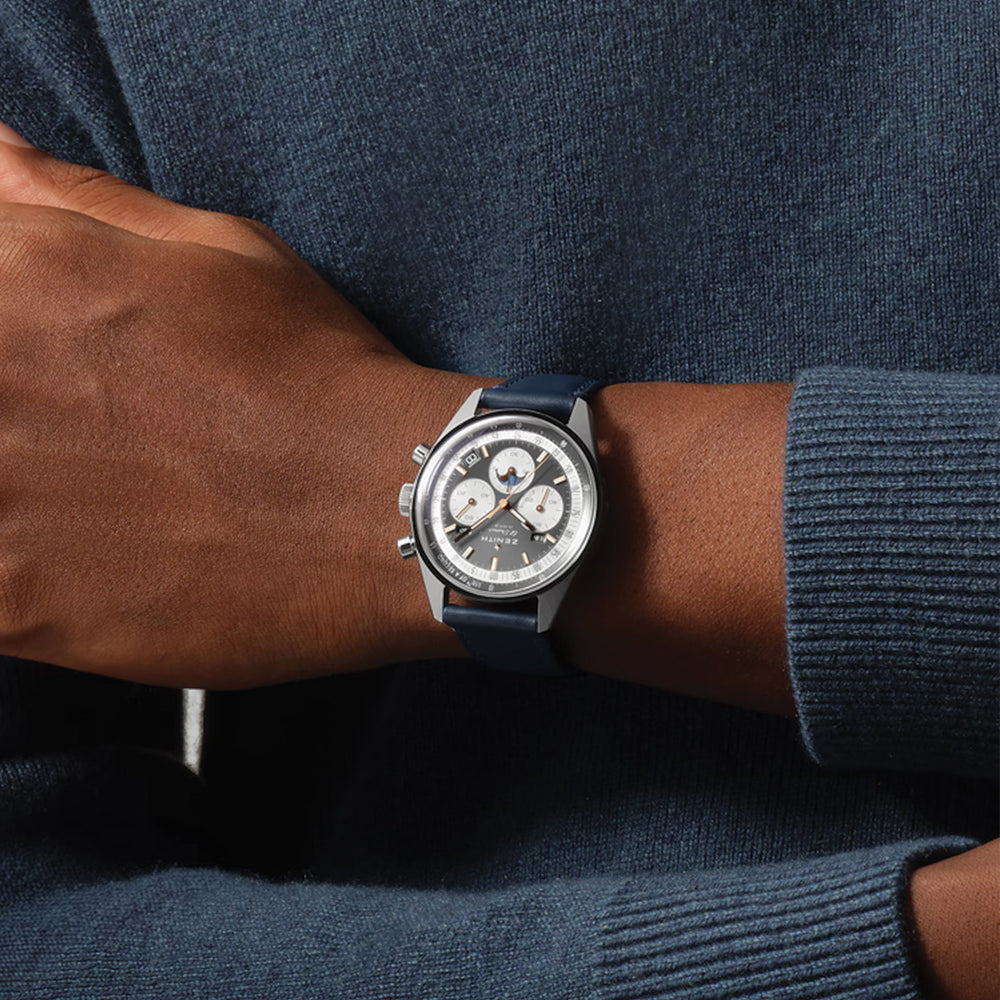 Chronomaster Original Triple Calendar 38mm - Grey on Leather Strap