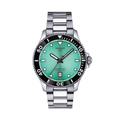 Tissot Seastar 1000 Quartz 40mm turquoise dial on stainless steel bracelet