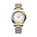 Conquest Quartz Yellow PVD Two-Tone 34mm - White on Bracelet