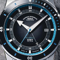 Sportivo Travel GMT 42.5mm - Black on Canvas-Rubber Strap